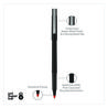 A Picture of product UBC-60152 uniball® Roller Ball Stick Pen Rollerball Extra-Fine 0.5 mm, Red Ink, Black/Red Barrel, Dozen