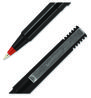 A Picture of product UBC-60152 uniball® Roller Ball Stick Pen Rollerball Extra-Fine 0.5 mm, Red Ink, Black/Red Barrel, Dozen