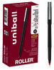 A Picture of product UBC-60152 uniball® Roller Ball Stick Pen Rollerball Extra-Fine 0.5 mm, Red Ink, Black/Red Barrel, Dozen
