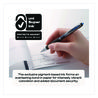 A Picture of product UBC-1960240 uniball® Signo 207 Retractable Gel Pen Fine 0.5 mm, Black Ink, Smoke/Black Barrel, 5/Pack