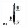 A Picture of product UBC-1960240 uniball® Signo 207 Retractable Gel Pen Fine 0.5 mm, Black Ink, Smoke/Black Barrel, 5/Pack