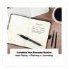 A Picture of product UBC-1960240 uniball® Signo 207 Retractable Gel Pen Fine 0.5 mm, Black Ink, Smoke/Black Barrel, 5/Pack