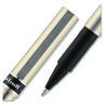 A Picture of product UBC-60052 uniball® Deluxe Stick Roller Ball Pen Rollerball Fine 0.7 mm, Black Ink, Champagne/Black Barrel, Dozen
