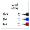 A Picture of product UBC-65452 uniball® Signo GRIP™ Stick Gel Pen Medium 0.7 mm, Red Ink, Clear/Red/Silver Barrel, Dozen