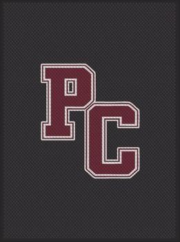 Super Scrape Impressions Wiper/Indoor Vertical Floor Mat with Custom "Pulaski Co Schools" Logo and Smooth Back. 6 X 8 ft.