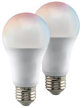 Satco Products Starfish IOT Smart LED Bulbs. 10 Watt/A19/120 Volt/800 Lumens. RGB & Tunable White. 2 bulbs/pack, 24 packs/case, 48 bulbs/case.