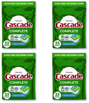 Cascade® ActionPacs® Complete. Fresh scent. 33 pacs/bag, 4 bags/carton.