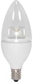 Satco Products Decorative LED Candelabra Base Candle Lamps. B11. 2.8W/3000K/120V. 12/case.