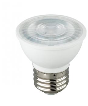 Satco Products Medium Base LED MR16 E26 Base Lamps. 6.5W/2700K/120V. Warm White. 48/case.