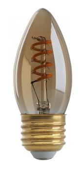 Satco Products Medium Base Spiral Filament Vintage Candle LED. 2.3W/B10/2000K/120L/120V. Amber. 24/case.