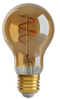 Satco Products Medium Base Spiral Filament Vintage LED. 4.5W/A19/2000K/260L/120V. Amber. 24/case.
