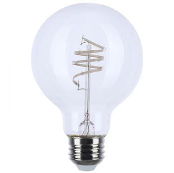 Satco Products Reminiscent™ Medium Base Vintage Gray Coil Filament LED Bulbs. 6W/G25/2700K/CL/120V. Clear. 24/case.