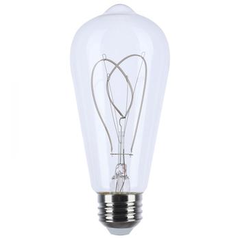 Satco Products Reminiscent™ Medium Base Vintage Gray Loop Filament LED Bulbs. 6W/ST19/2700K/CL/120V. Clear. 24/case.