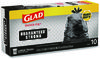 A Picture of product CLO-00079 Glad® Lawn & Leaf Large Quick-Tie Trash Bags Tie-Flap, 30 gal, 0.81 mil, x 33, Black, 10 Bags/Box, 12 Boxes/Carton