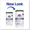 A Picture of product CLO-31758 Clorox Healthcare® VersaSure Cleaner™ Disinfectant Wipes 1-Ply, 6 x 5, Fragranced, White, 150/Canister, Canisters/Carton