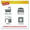 A Picture of product CLO-79274 Glad® OdorShield® Small Drawstring Trash Bags. 0.5 mil. 18 X 17 in. 4 gal. Pink. Cherry Blossom scent. 34/box.