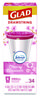 A Picture of product CLO-79274 Glad® OdorShield® Small Drawstring Trash Bags. 0.5 mil. 18 X 17 in. 4 gal. Pink. Cherry Blossom scent. 34/box.