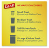A Picture of product CLO-78817 Glad® Small Twist-Tie Trash Bags. 0.74 mil. 4 gal. 23 X 21.63 in. White. 30/box.