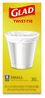 A Picture of product CLO-78817 Glad® Small Twist-Tie Trash Bags. 0.74 mil. 4 gal. 23 X 21.63 in. White. 30/box.