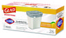 A Picture of product CLO-79316 Glad® Medium Drawstring Trash Bags with Clorox. 0.74 mil. 8 gal. 23 X 21.63 in. Gray. Lemon Fresh Bleach scent. 26 bags/box.
