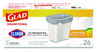 A Picture of product CLO-79316 Glad® Medium Drawstring Trash Bags with Clorox. 0.74 mil. 8 gal. 23 X 21.63 in. Gray. Lemon Fresh Bleach scent. 26 bags/box.