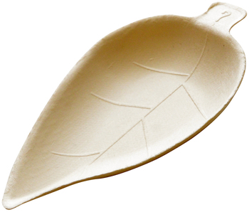 Conserveware Bagasse Mini Leaf Dishes. 3.75 in. 500 dishes/case.