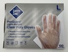 A Picture of product 280-303 Gloves. Polyethylene, Powder-Free, Clear Color, Large Size.  100 Gloves/Package, 10 Packages/Box, 1,000 Gloves/Box.