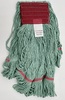 A Picture of product 530-610 O'Dell 4000 Series Looped-End Wet Mop with Red 5 inch Mesh Headband. Large. Green