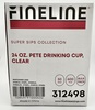 A Picture of product FIS-312498 Fineline Super Sips PETE Drinking Cups. 24 oz. Clear. 50/bag, 12 bags/carton.