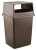 A Picture of product RCP-256VBRO Rubbermaid® Commercial Glutton® Rectangular Receptacle Hooded Top without Door. 23 X 26.63 X 13 in. Brown.