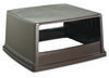 A Picture of product RCP-256VBRO Rubbermaid® Commercial Glutton® Rectangular Receptacle Hooded Top without Door. 23 X 26.63 X 13 in. Brown.