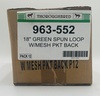 A Picture of product 963-552 Spun Loop Wet Mop Pads with Mesh Backing. 18 X 5 in. Green. 12 count.