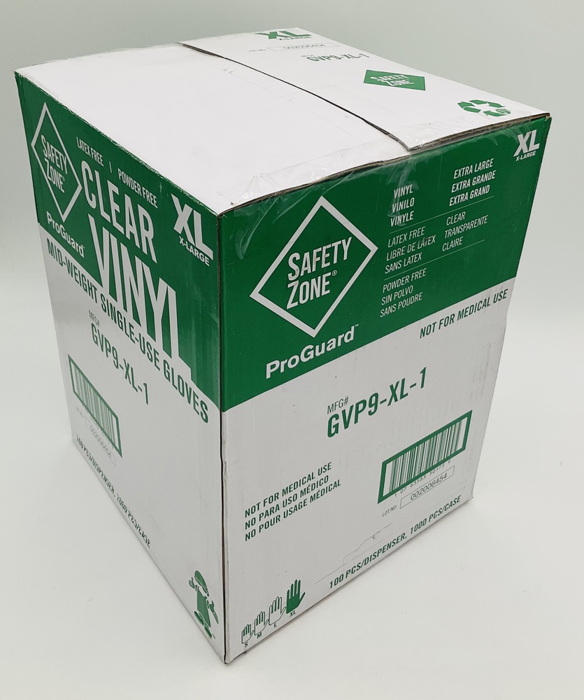Hospeco GVP9-XL-1 Safety Zone® Powder-Free Non-Medical Vinyl