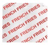 A Picture of product TWS-150LFF Carnival King Large Grease-Resistant Bags with "French Fries" Print. 5 X 1 X 4 in.  White and Red. 2000/case.