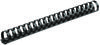 A Picture of product FEL-52328 Fellowes® Plastic Comb Bindings for 11 x 8.5 Documents, 19 Rings, 1" (200-Sheet) Capacity, Black, 50/Pack