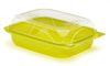 A Picture of product TBB-COX68BBLG BOTTLEBOX® Hinged Take-Out Containers. 6 X 8 in. Lime Green/Clear. 250/case.
