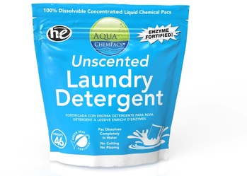 Aqua ChemPacs Laundry Deterget Unscented with Enzymes 1X100 Pacs