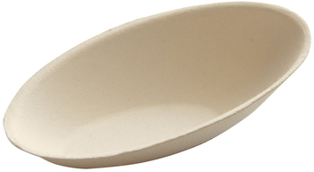 Conserveware Mini Angled Bagasse Bowls. 12.5 X 7.25 X 4.75 in.