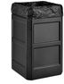 A Picture of product GBE-641414BK Global Industrial™ Square Plastic Indoor/Outdoor Waste Receptacle With Dome Lid and Open Sides. 42 gal. Black. **NON RETURNABLE**