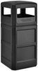 A Picture of product GBE-641414BK Global Industrial™ Square Plastic Indoor/Outdoor Waste Receptacle With Dome Lid and Open Sides. 42 gal. Black. **NON RETURNABLE**