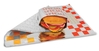 A Picture of product VND-612W Bagcraft Insulated Honeycomb Foil Sandwich Wrap with "Hamburger / Cheeseburger / Special" Print. 10 1/2 X 14 in. 2,000/case.