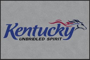ColorStar Impressions Horizontal Logo Mat with Custom "KENTUCKY UNBRIDLED SPIRIT" Logo. 4 X 6 ft.