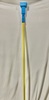 A Picture of product 512-601 Wet Mop Handle.  Blue Jaws.  1" x 60" Fiberglass Handle with Plastic Head.  Use with wide band mops.