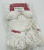 A Picture of product 530-624 O'Dell 4000 Series Looped-End Wet Mop with Red 5 inch Mesh Headband. Large. White.