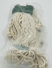 A Picture of product 530-623 O'Dell 4000 Series Looped-End Wet Mop with Green 5 inch Mesh Band. Medium. White.