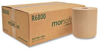 Morcon Morsoft® Hardwound Universal Roll Towels. 1-ply. 8 in. X 800 ft. Brown. 6 rolls/carton.