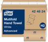 A Picture of product 872-515 Tork Advanced 1-Ply Multifold 3-Panel Hand Towels. White. 4000 count.