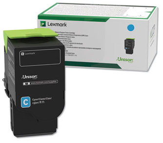 Lexmark™ 78C10C0 Return Program Toner. 1,400 Page-Yield. Cyan.