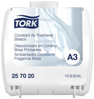 Tork Constant Air Freshener Refill. Breeze scent. 6/case.