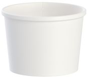 12 oz Squat DSP Paper Food Container - White